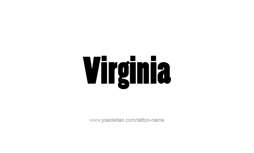 Tattoo Design USA State Name Virginia