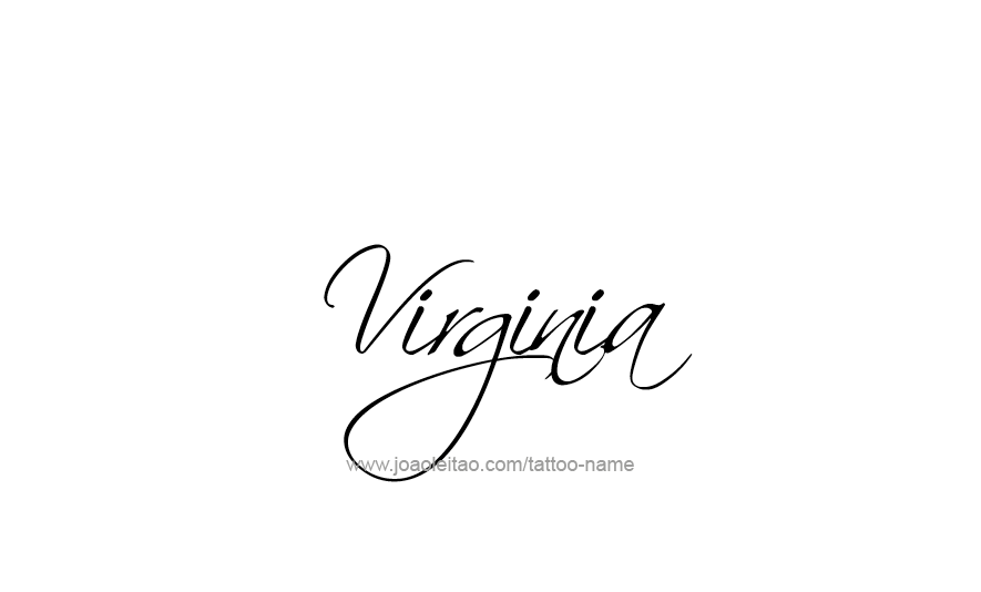 Tattoo Design USA State Name Virginia