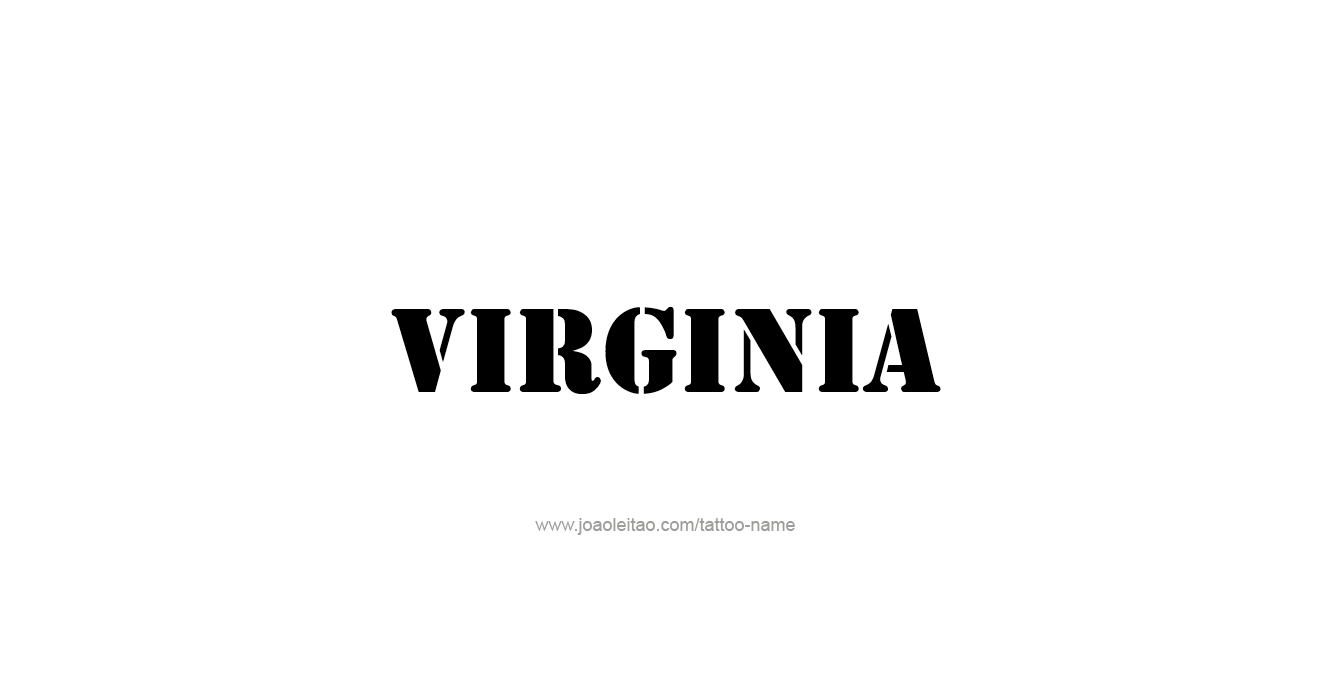 Tattoo Design USA State Name Virginia