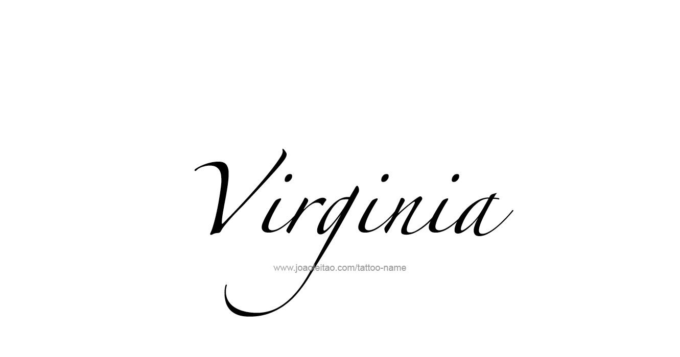 Tattoo Design USA State Name Virginia