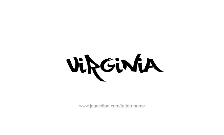 Tattoo Design USA State Name Virginia