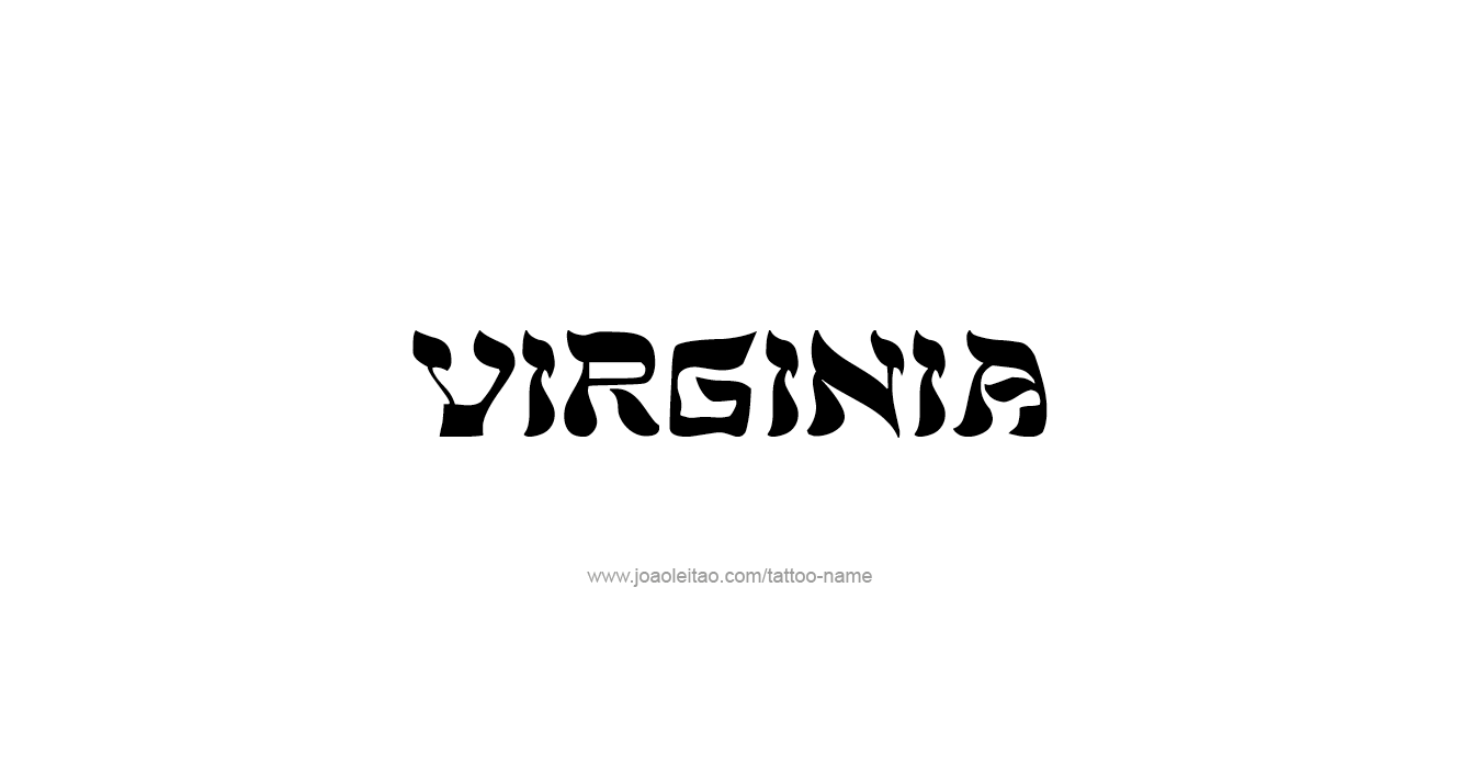 Tattoo Design USA State Name Virginia