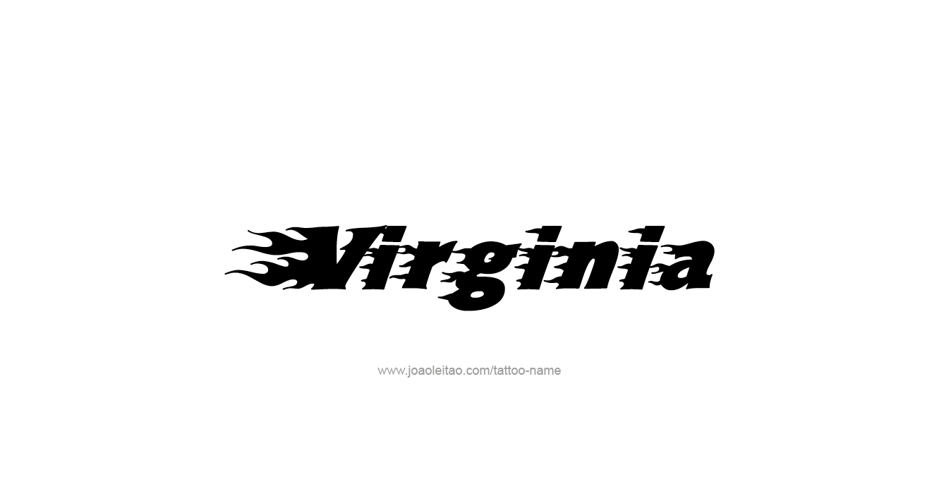 Tattoo Design USA State Name Virginia