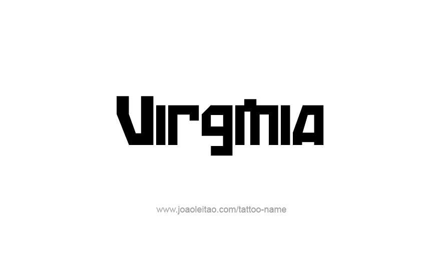 Tattoo Design USA State Name Virginia