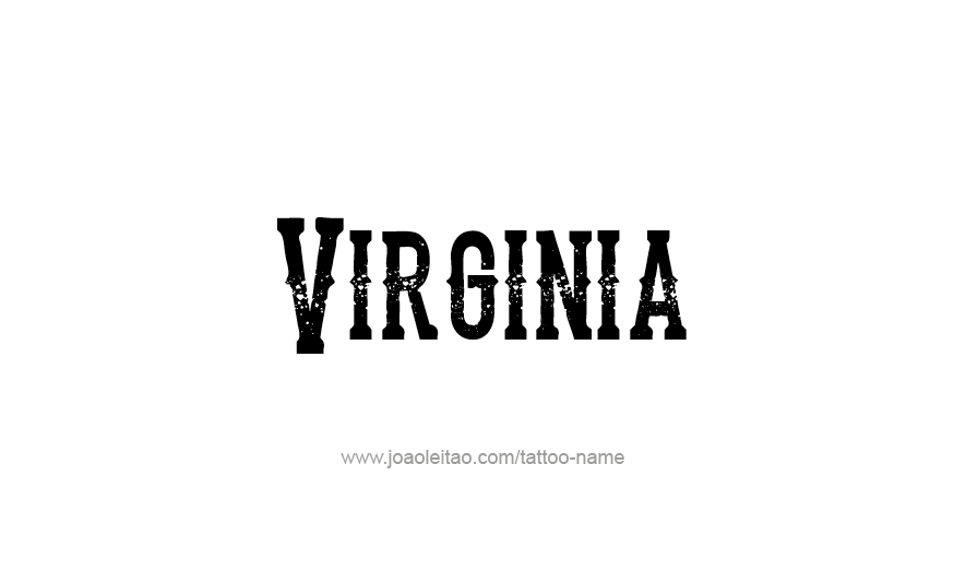 Tattoo Design USA State Name Virginia