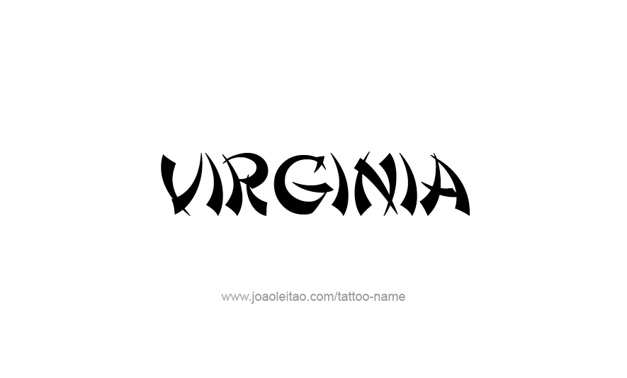 Tattoo Design USA State Name Virginia