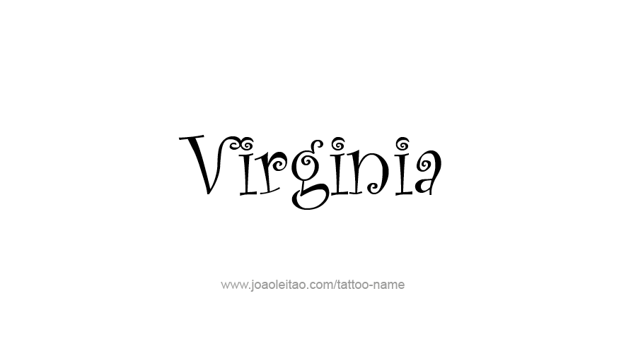 Tattoo Design USA State Name Virginia