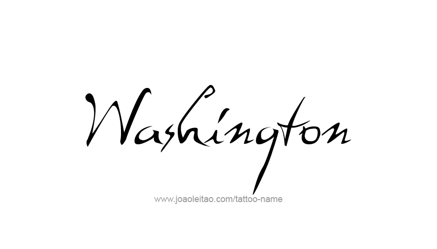 Tattoo Design USA State Name Washington