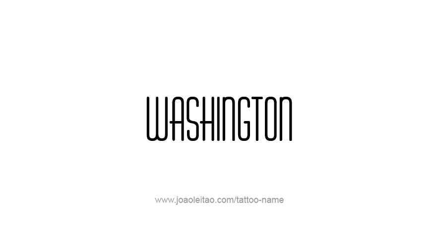 Tattoo Design USA State Name Washington