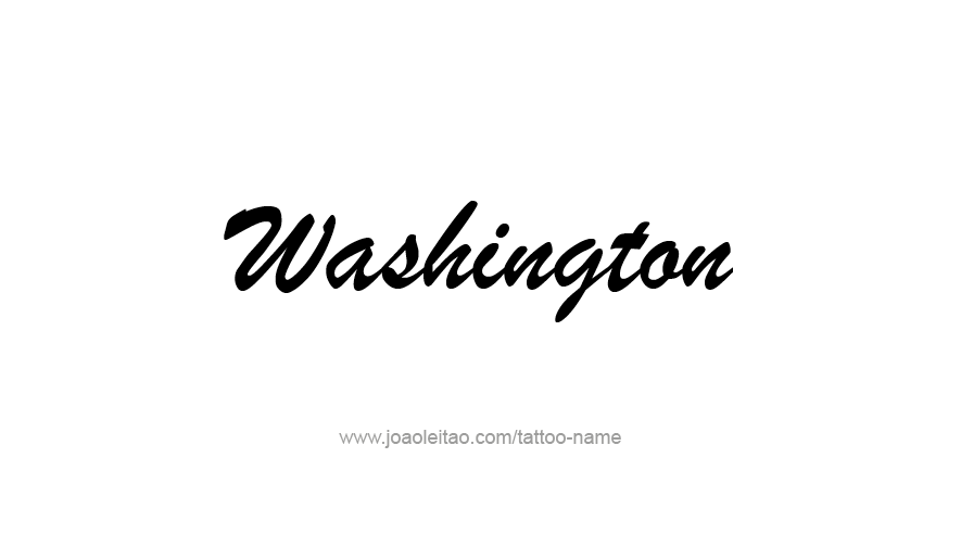 Tattoo Design USA State Name Washington