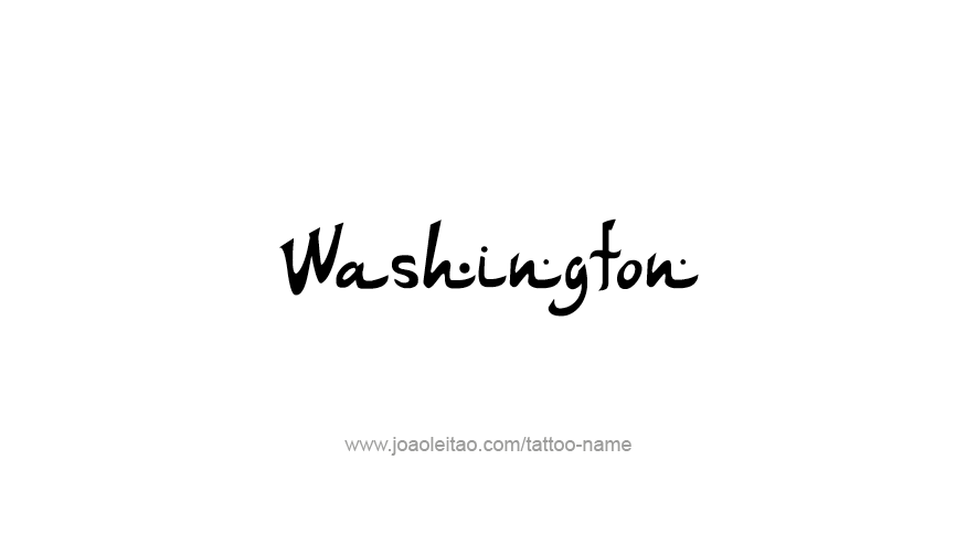 Tattoo Design USA State Name Washington