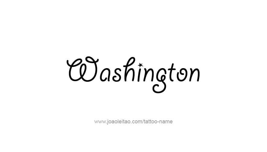 Tattoo Design USA State Name Washington