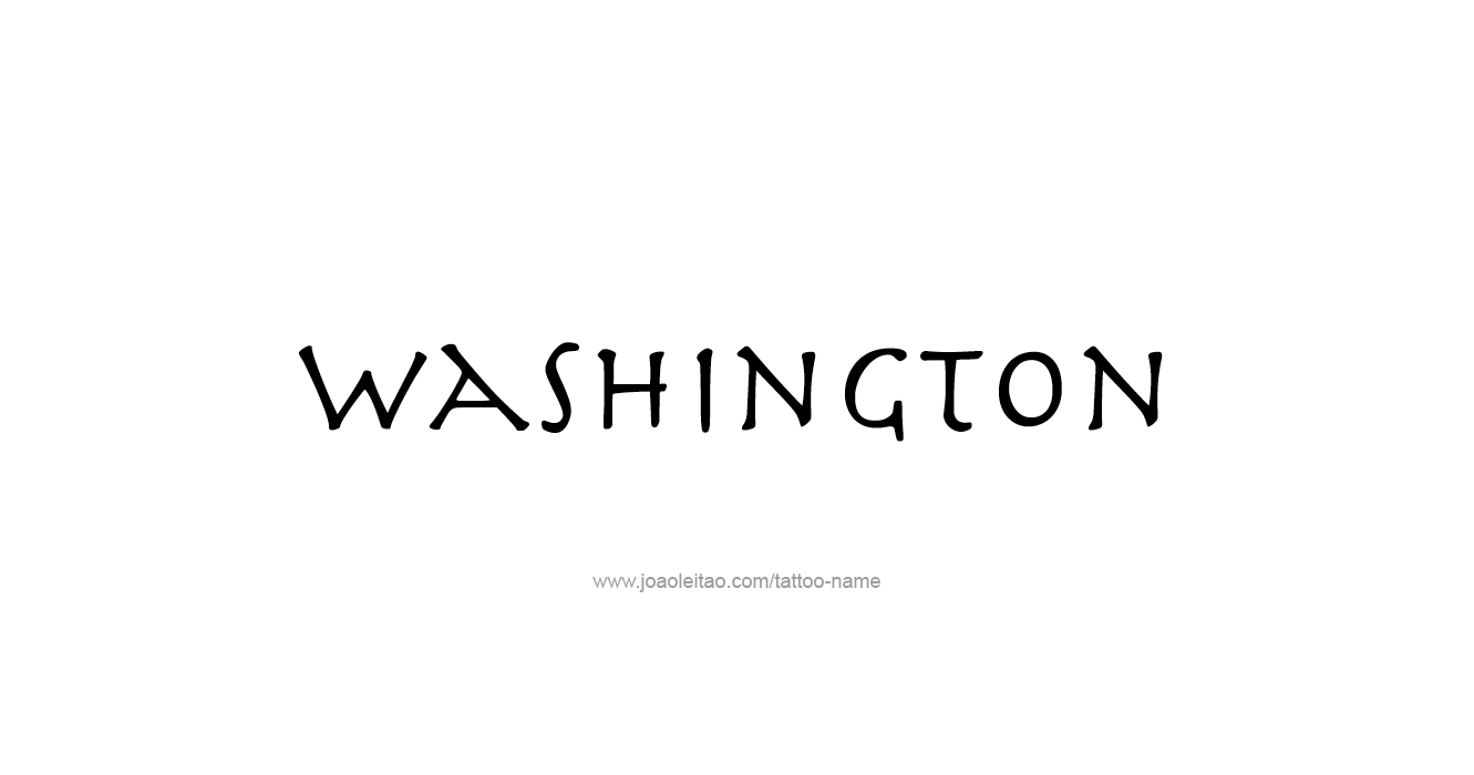 Tattoo Design USA State Name Washington