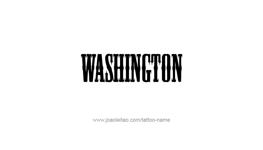 Tattoo Design USA State Name Washington