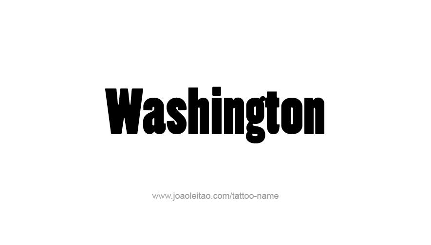 Tattoo Design USA State Name Washington