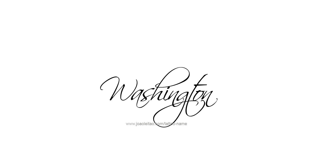 Tattoo Design USA State Name Washington