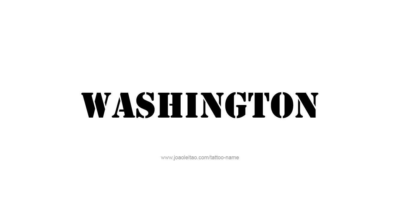 Tattoo Design USA State Name Washington