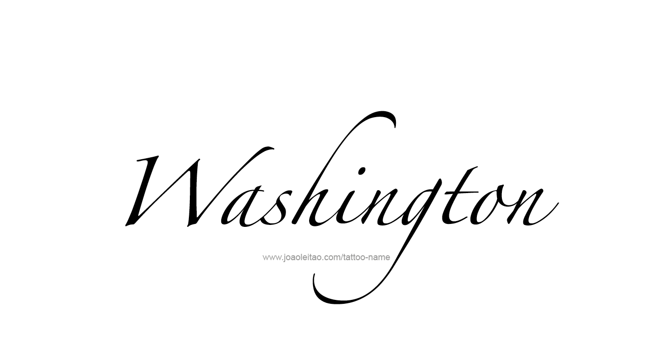 Tattoo Design USA State Name Washington