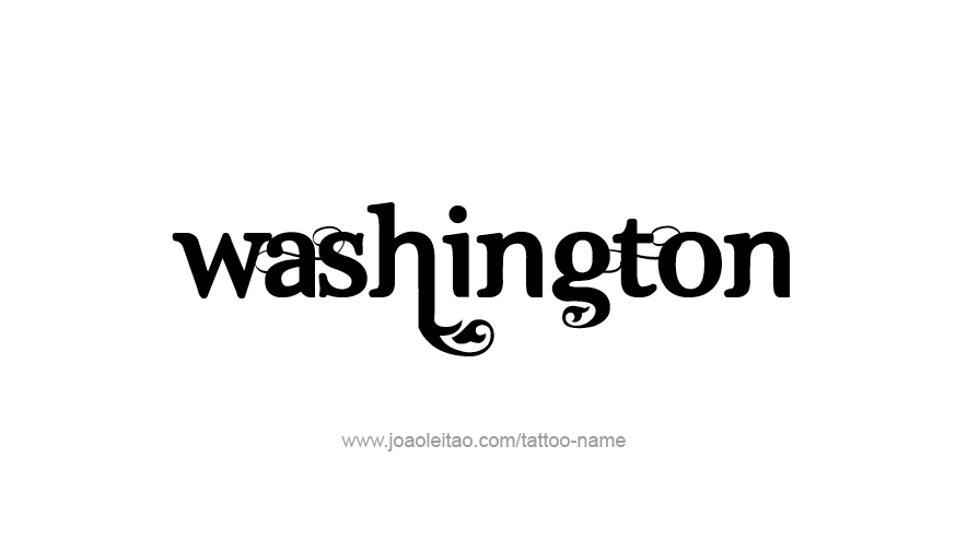 Tattoo Design USA State Name Washington