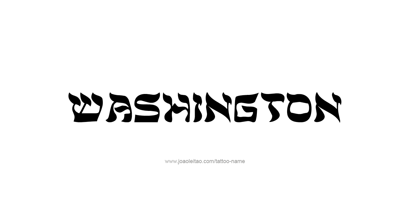 Tattoo Design USA State Name Washington