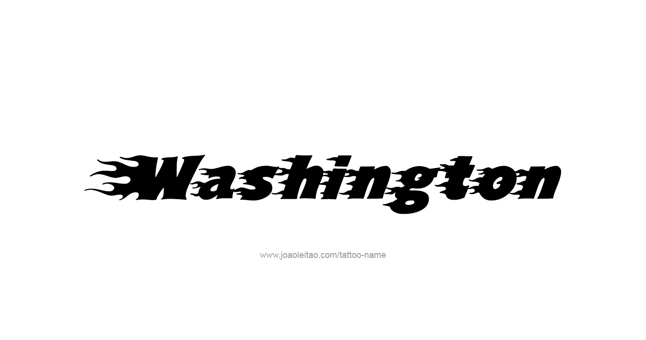 Tattoo Design USA State Name Washington