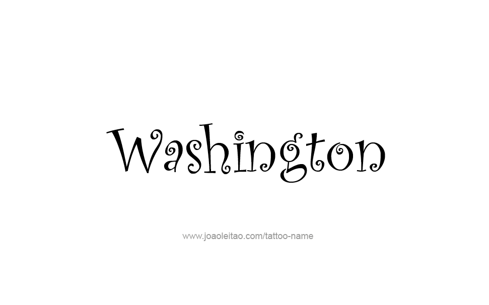 Tattoo Design USA State Name Washington