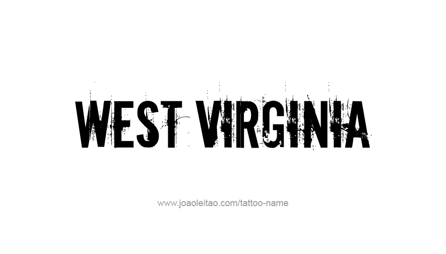 Tattoo Design USA State Name West Virginia