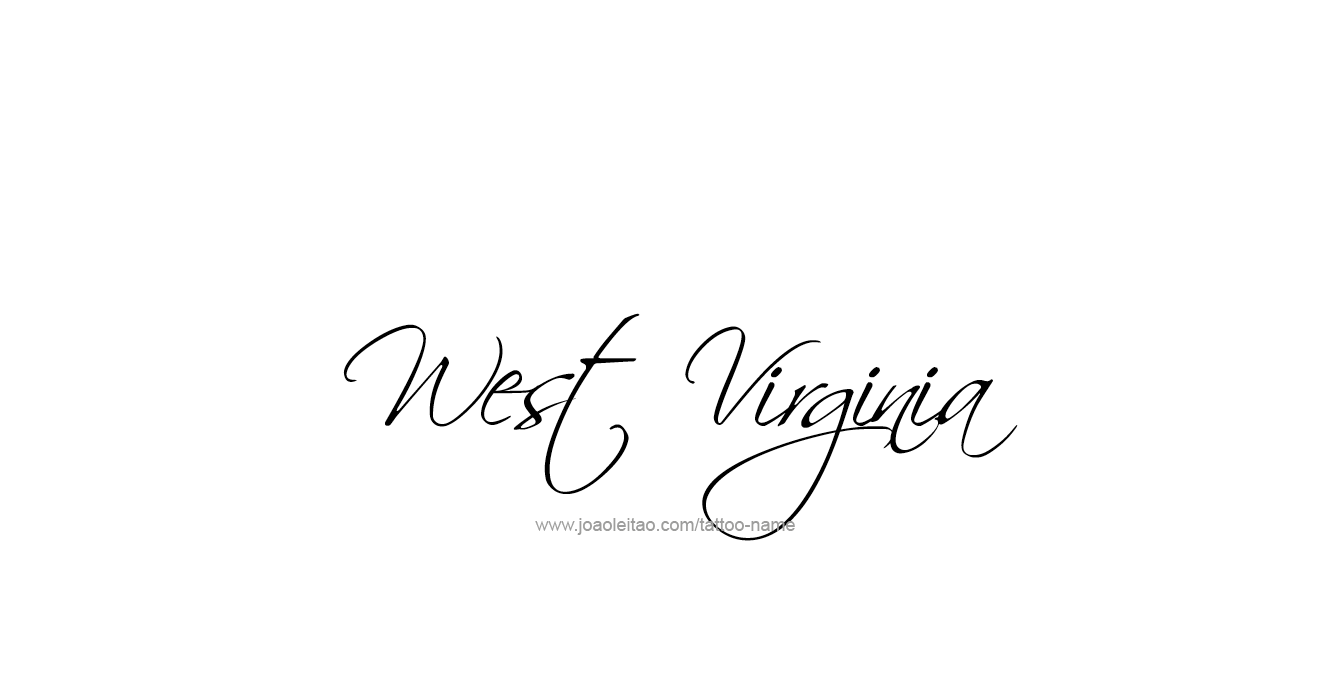 Tattoo Design USA State Name West Virginia