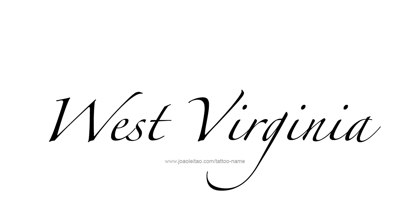 Tattoo Design USA State Name West Virginia