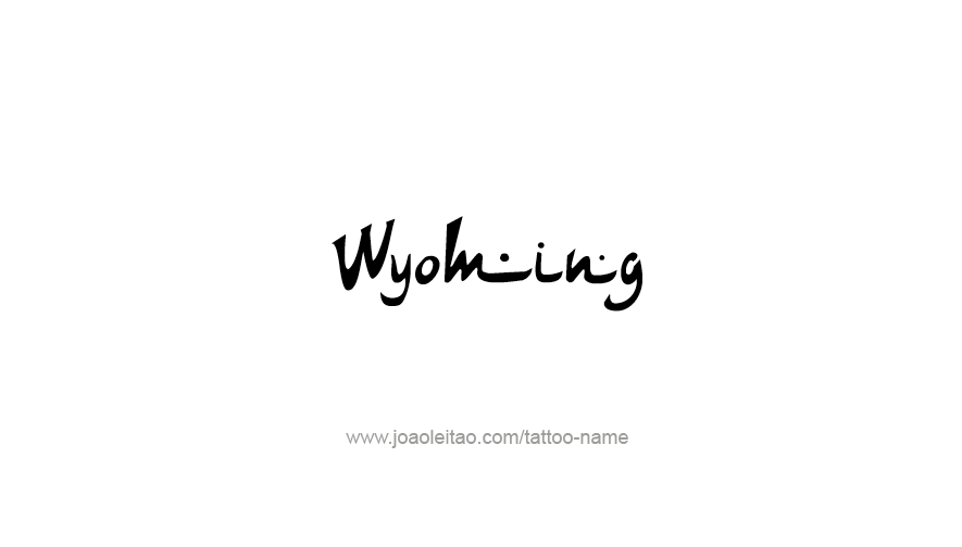 Tattoo Design USA State Name Wyoming