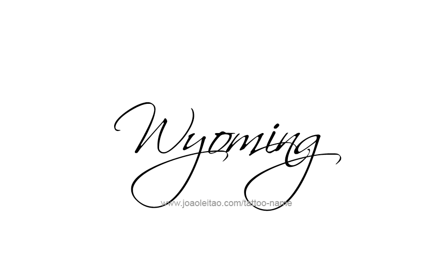 Tattoo Design USA State Name Wyoming