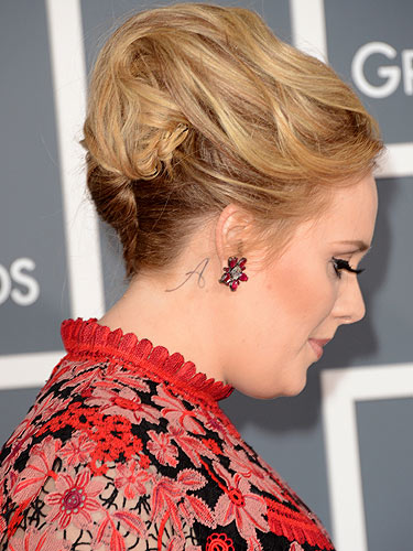 Adele Name Initial Tattoo