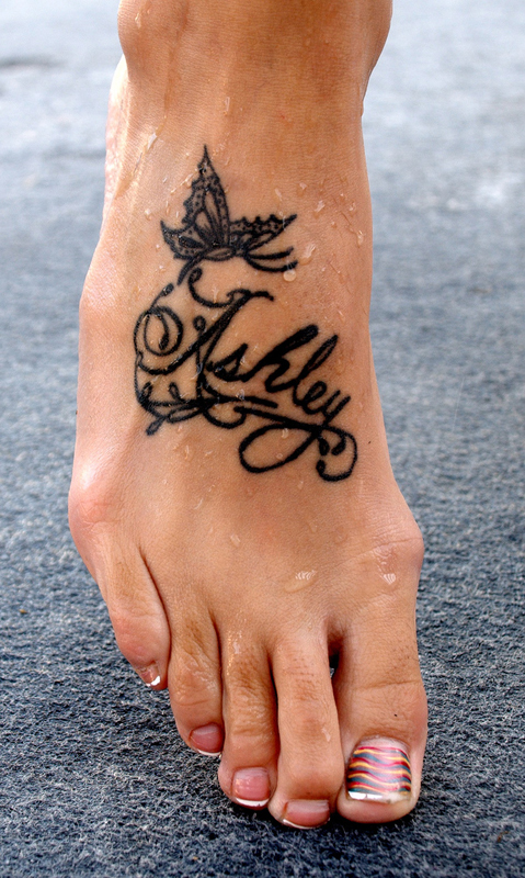 Foot Name Tattoo Image