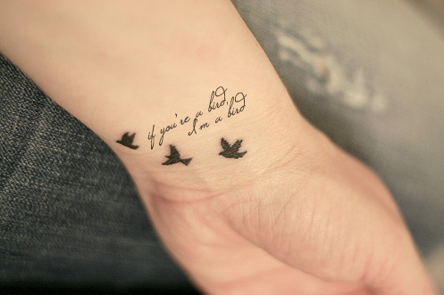 Female Wrist Tattoo - Inner Wrist Tattoo Design with Birds