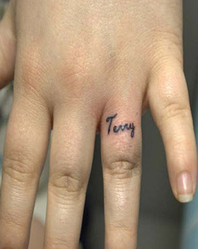 Finger Name Tattoo Image
