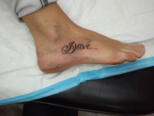 Foot Name Tattoo Image