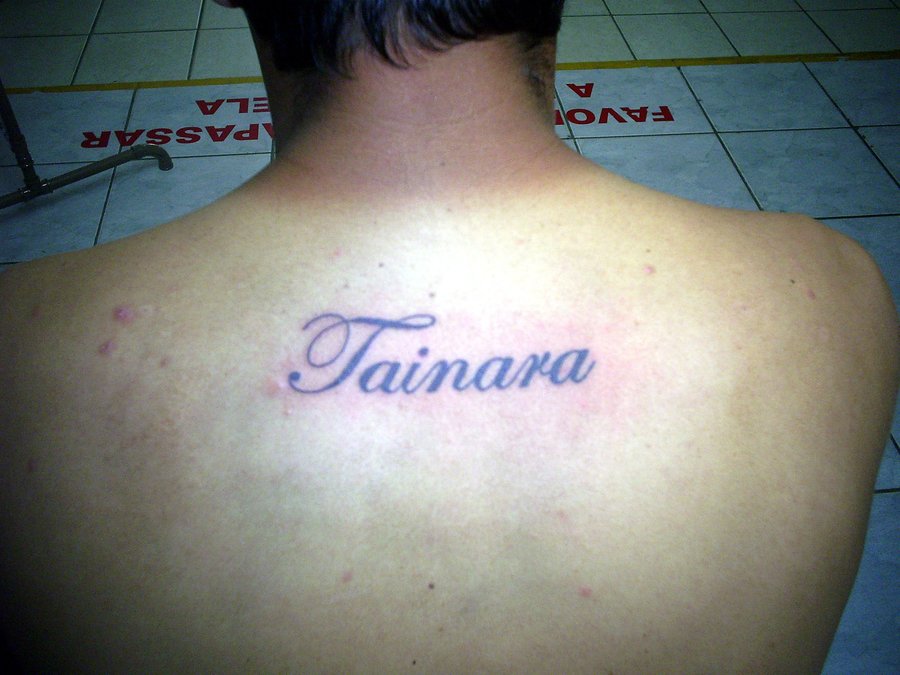 Back Name Tattoo Image