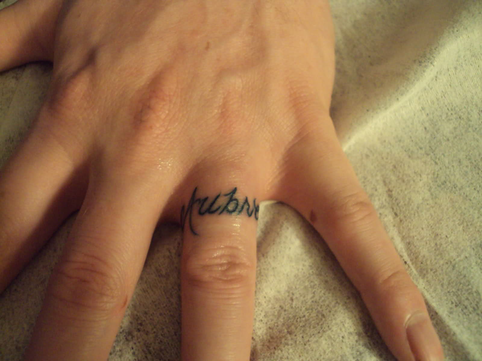 Finger Ring Name Tattoo Image