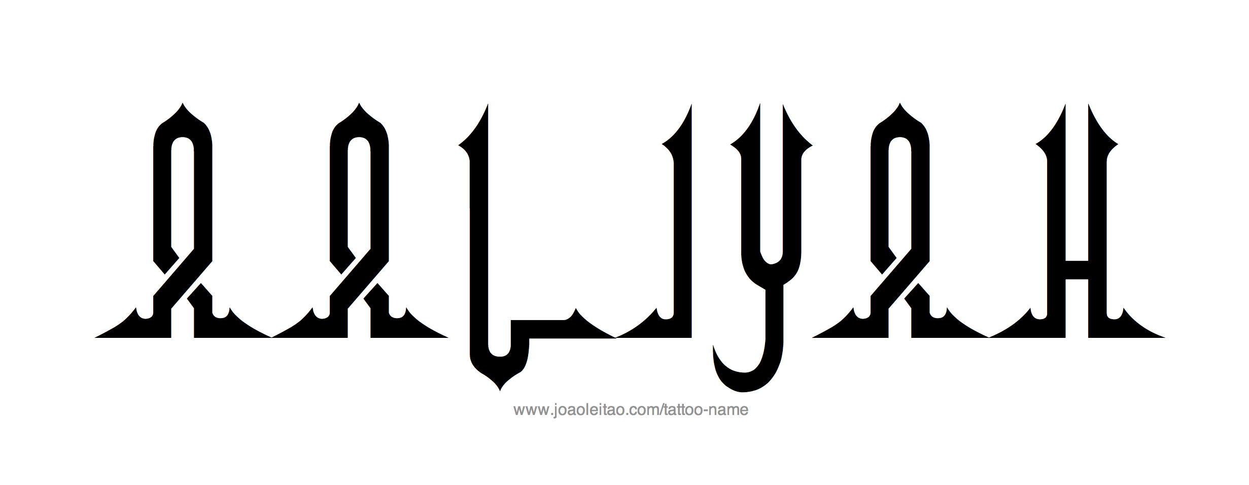 Tattoo Design Name Aaliyah 