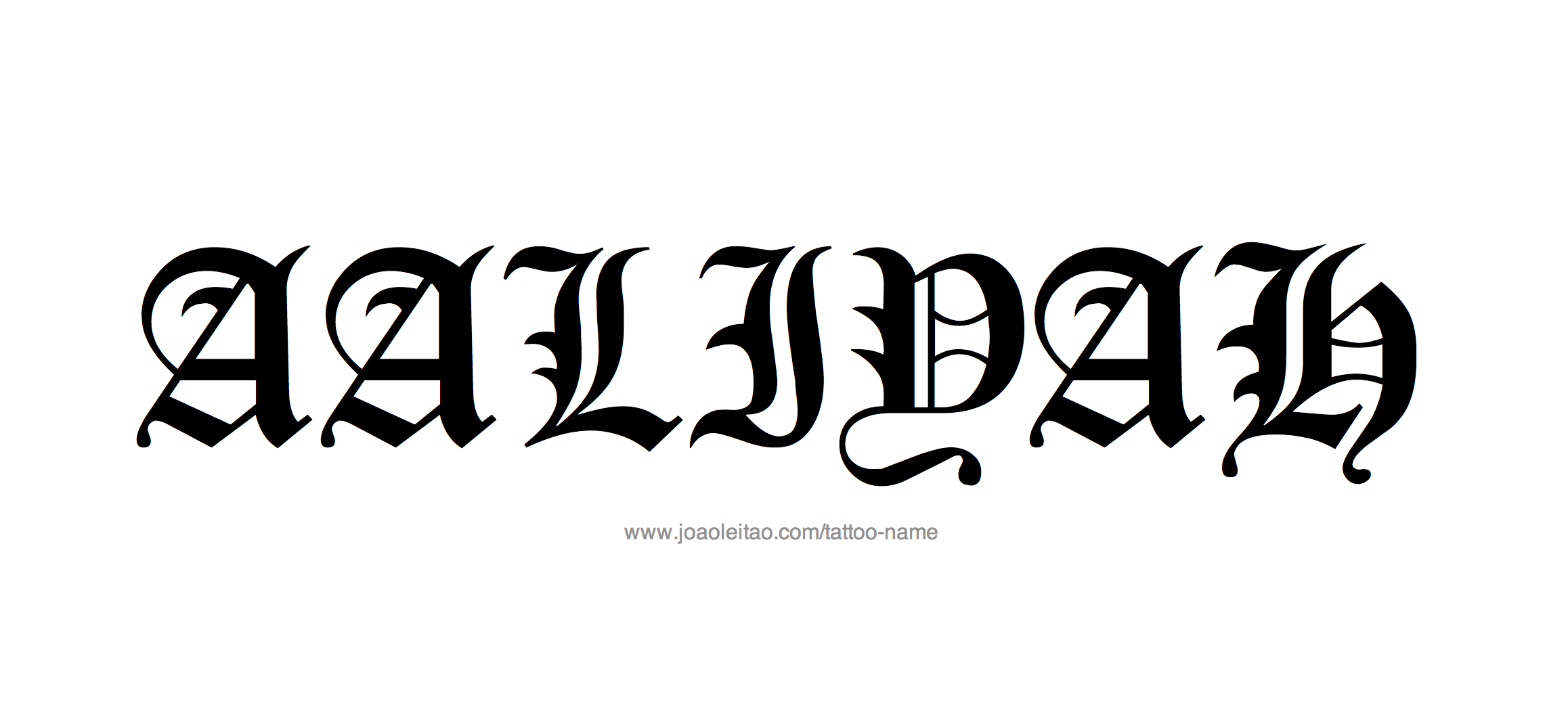 Tattoo Design Name Aaliyah 