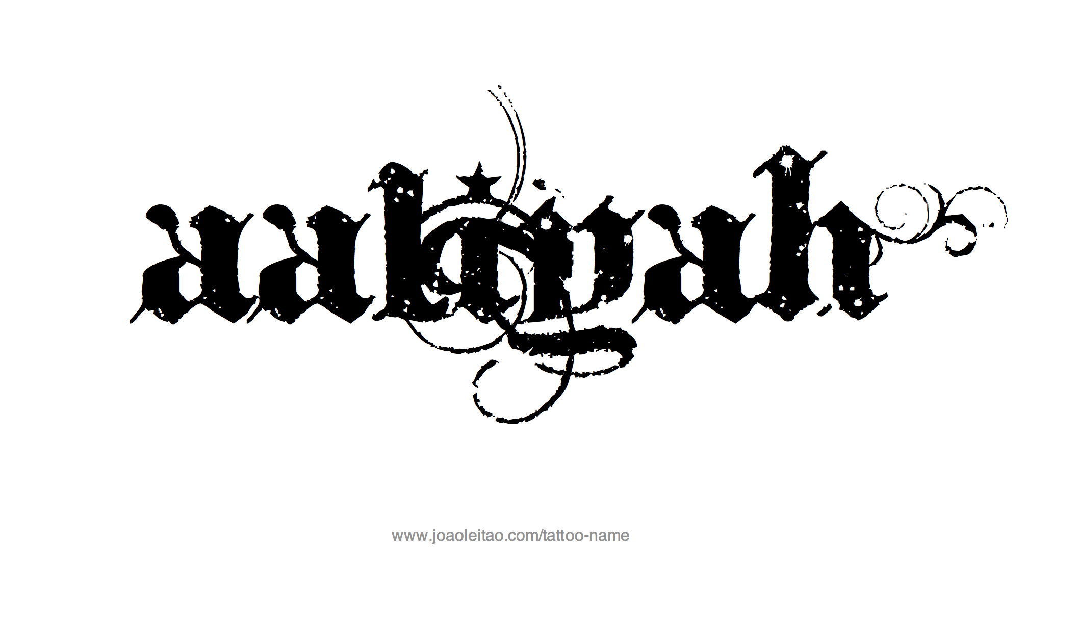 Aaliyah Name Tattoo Designs