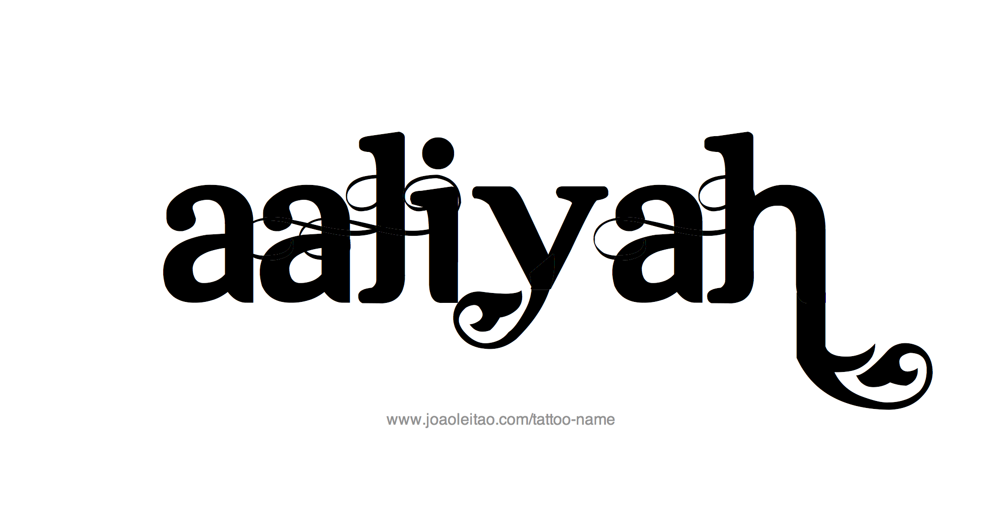 Tattoo Design Name Aaliyah 