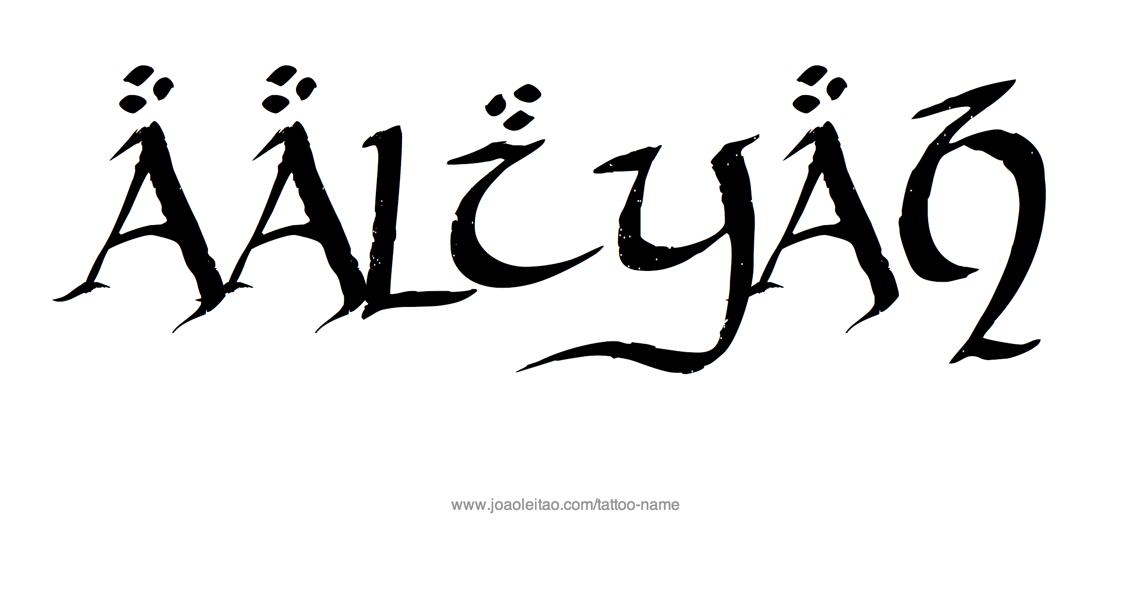 Aaliyah Name Tattoo Designs