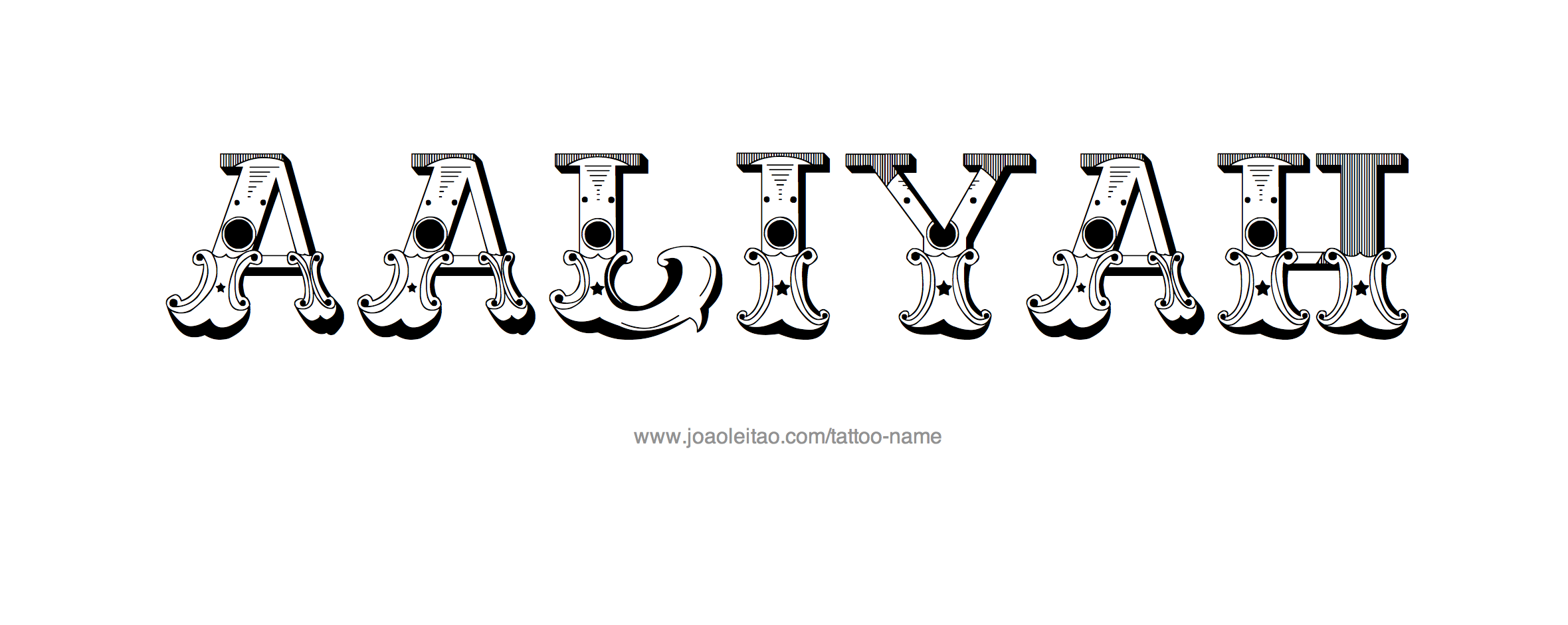 Tattoo Design Name Aaliyah 