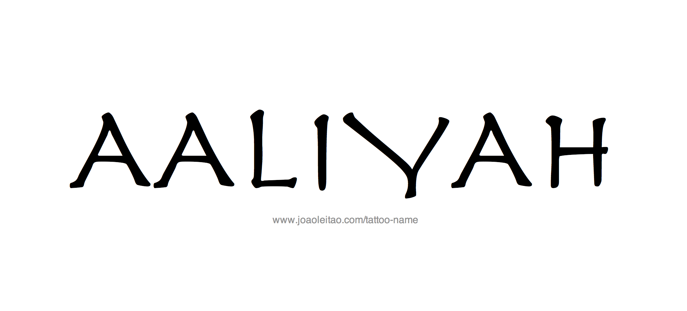 Tattoo Design Name Aaliyah 