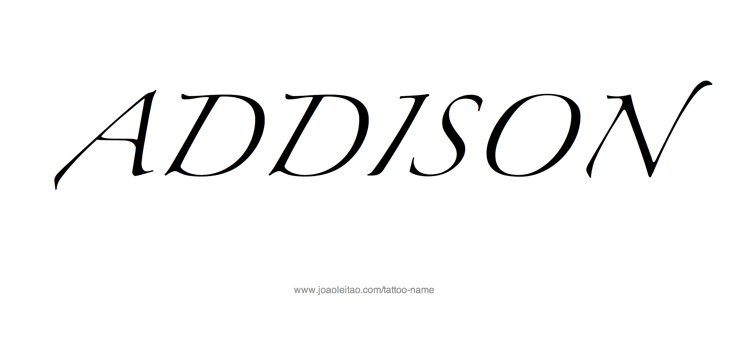 Tattoo Design Name Addison 