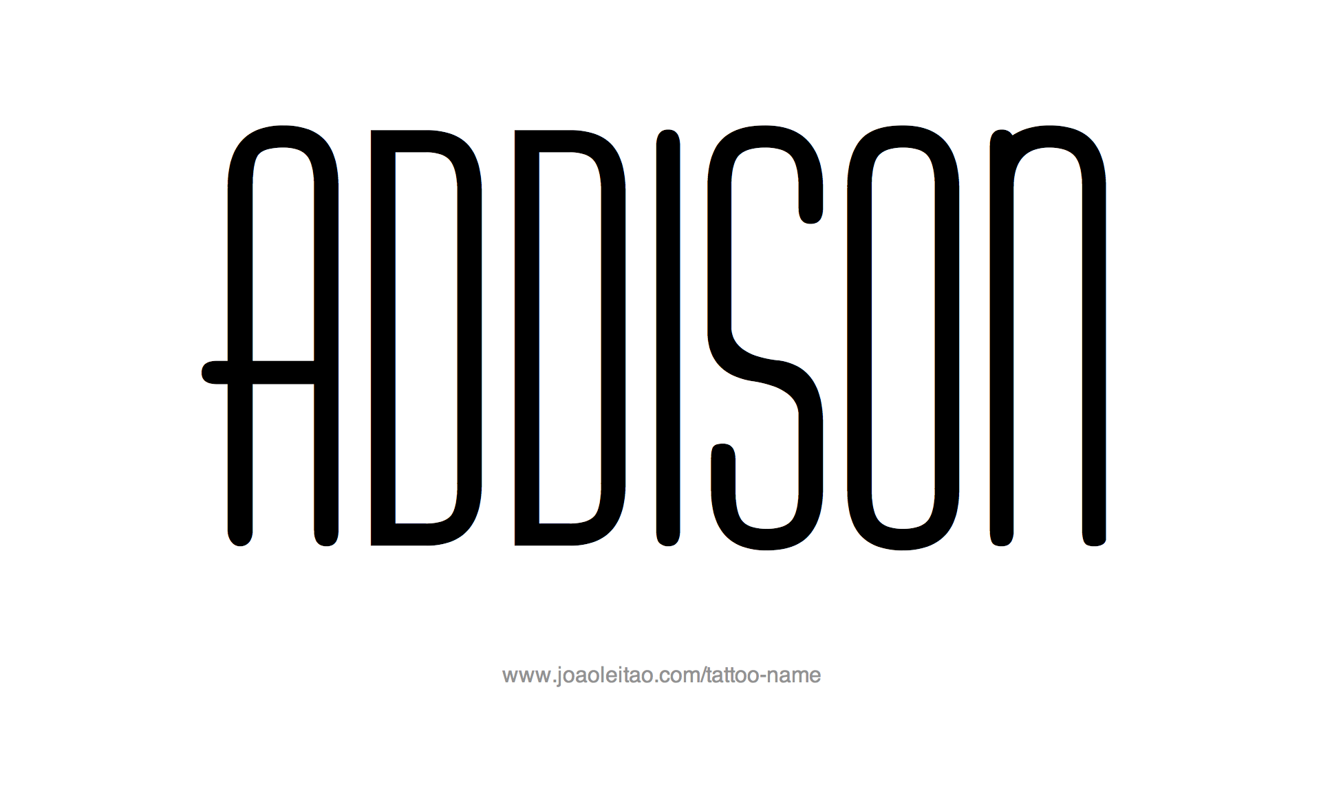 Addison Name Tattoo Designs