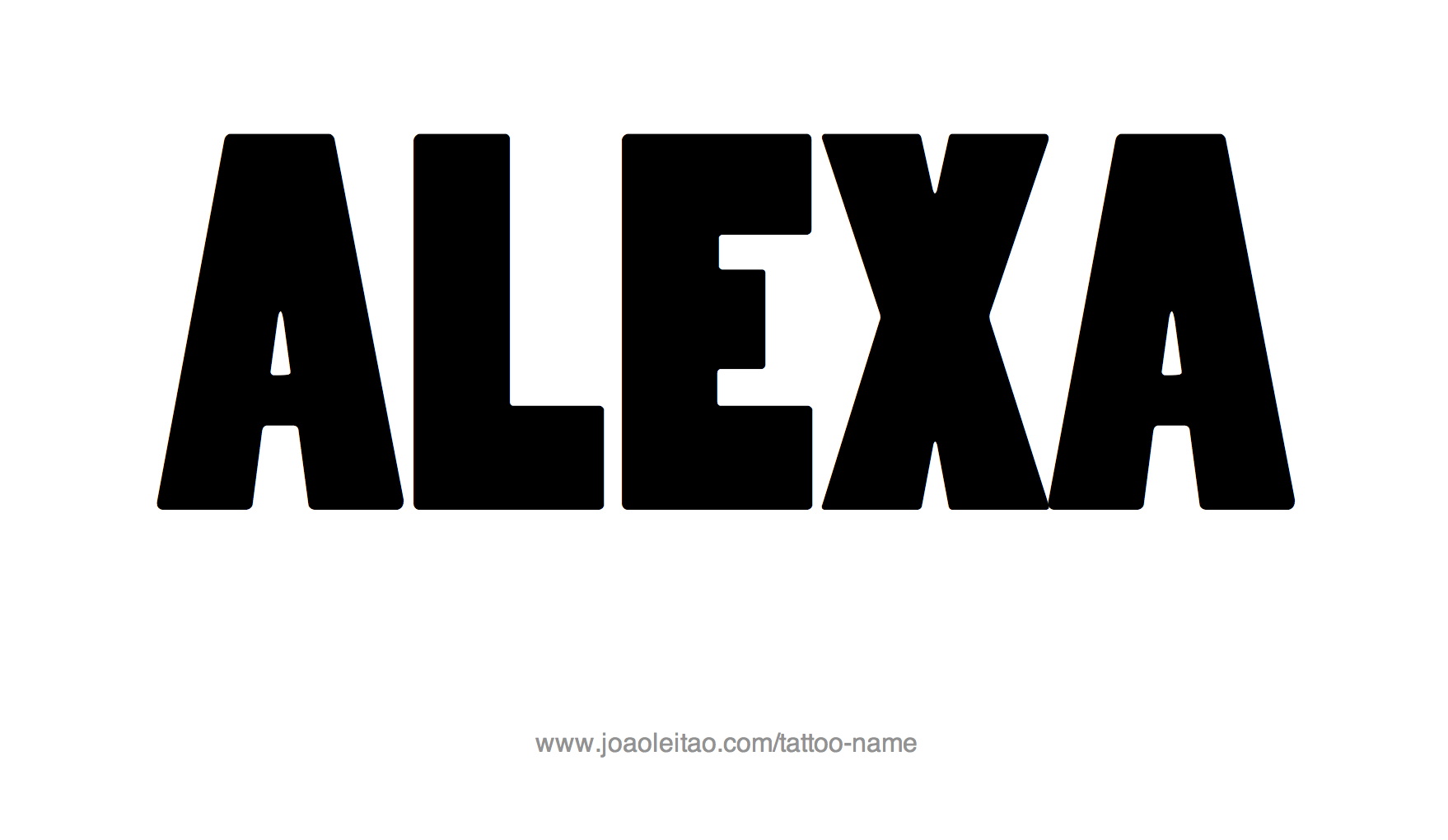 Tattoo Design Name Alexa 