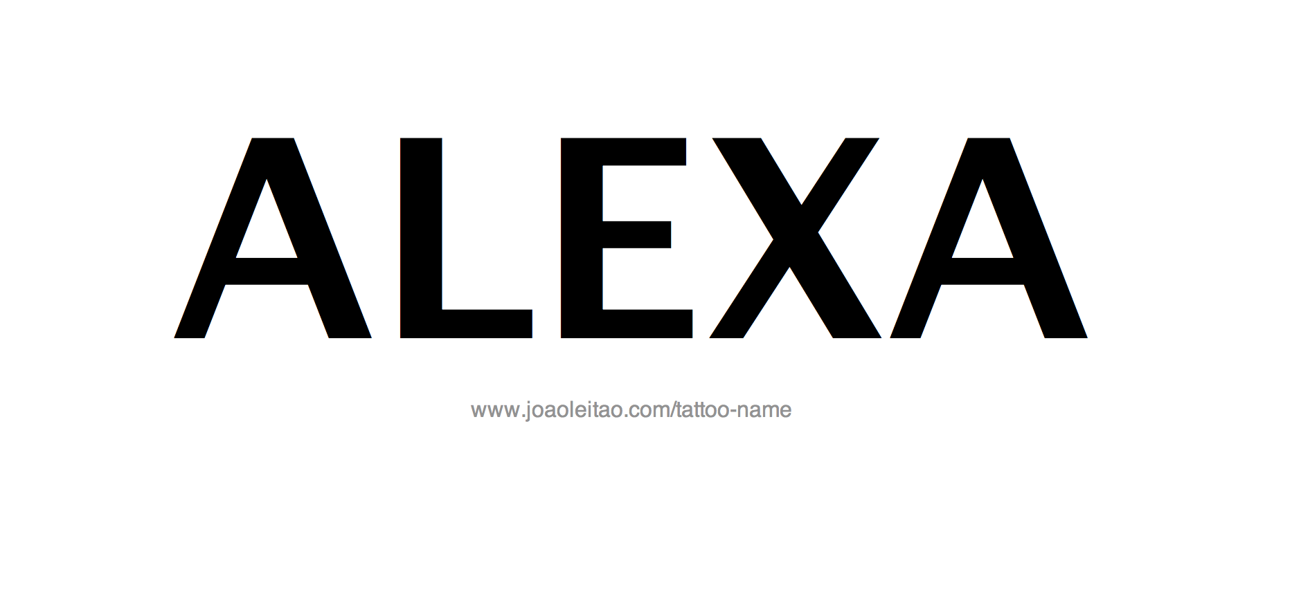 Tattoo Design Name Alexa 