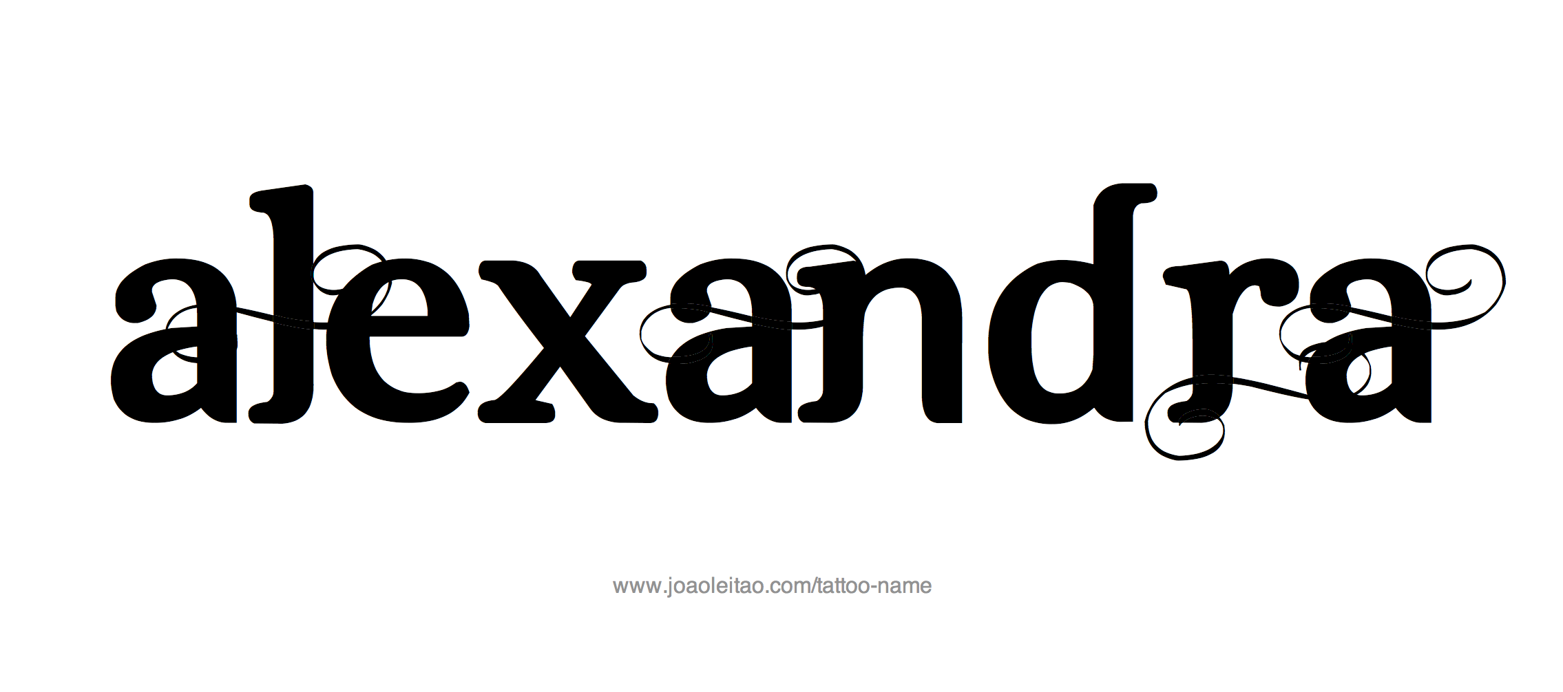 Tattoo Design Name Alexandra 